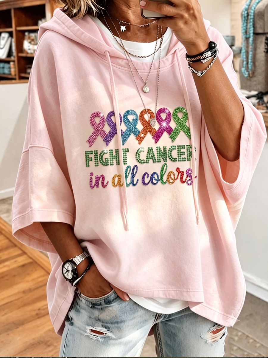Women'S Casual Loose Hooded Sweatshirt