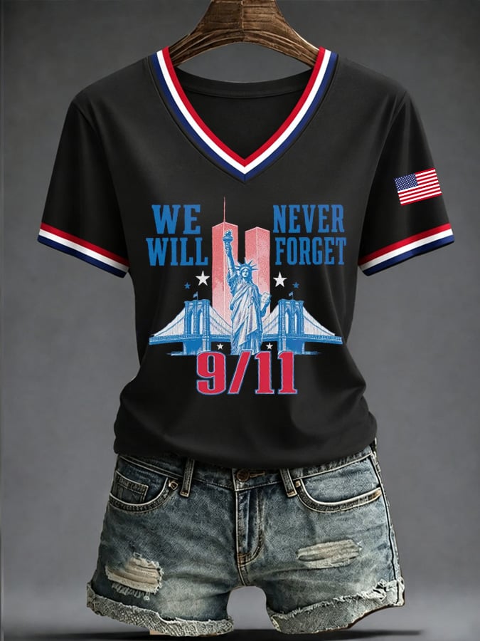 Women's USA 911 Print T-Shirt