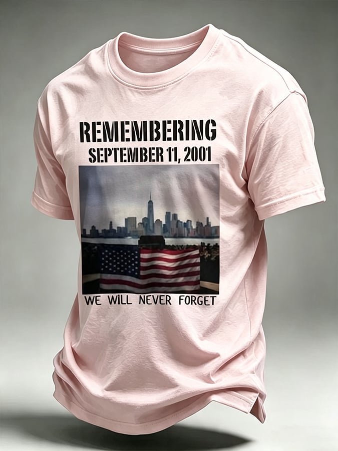 Men's Never Forget September 11 Print T-Shirt