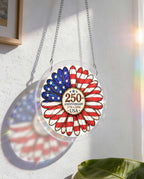 Acrylic Jigsaw Puzzle Suncatcher - Flag Flower