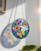 Acrylic Jigsaw Puzzle Suncatcher - Butterflies in Bloom