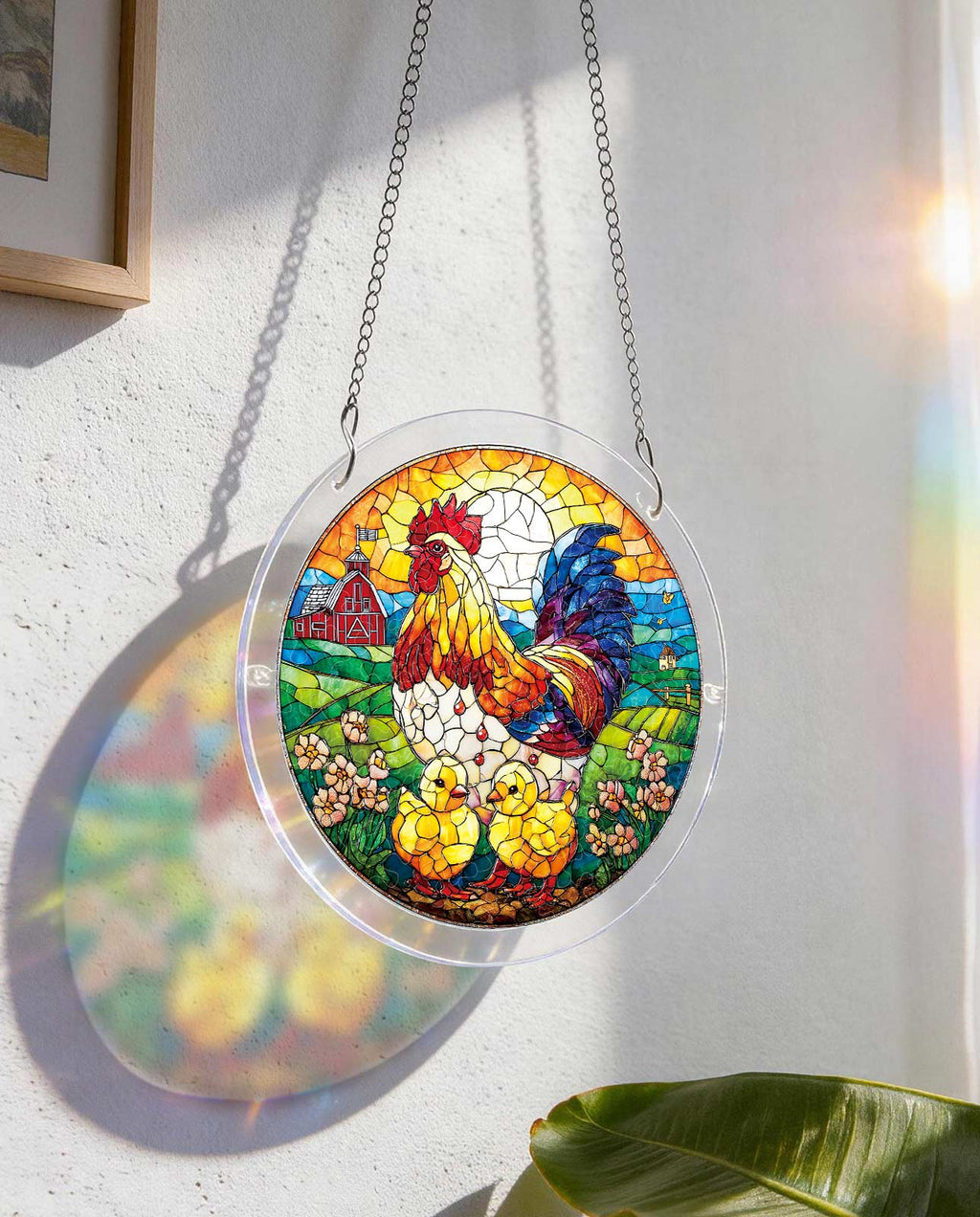 Acrylic Jigsaw Puzzle Suncatcher - Golden Dawn Rooster