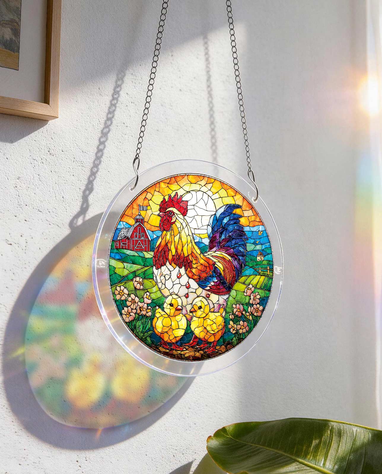Acrylic Jigsaw Puzzle Suncatcher - Golden Dawn Rooster