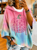 Women'S Vintage Pink Art Print Hoodie