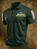 Men'S Football Printed Polo Shirt