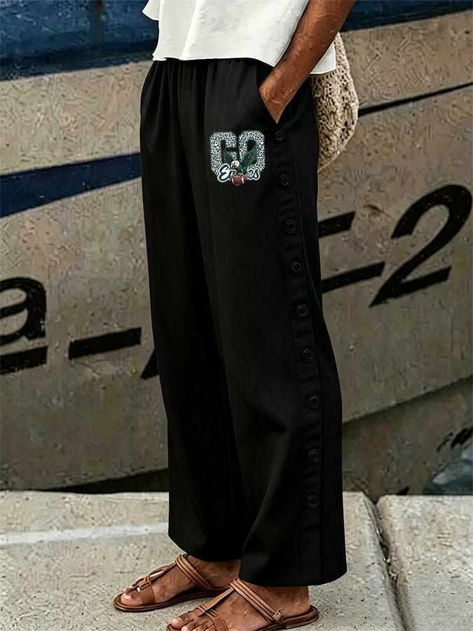 Women'S Football Cotton Linen Loose Pants