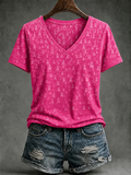 Women's Casual Breast Cancer Awareness Print Top