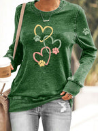 Women's Heart Paw printed hoodie