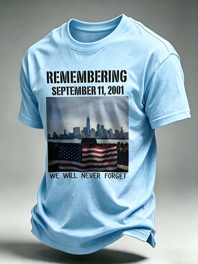 Men's Never Forget September 11 Print T-Shirt
