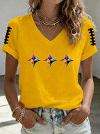 Women'S Football Print Short-Sleeve T-Shirt