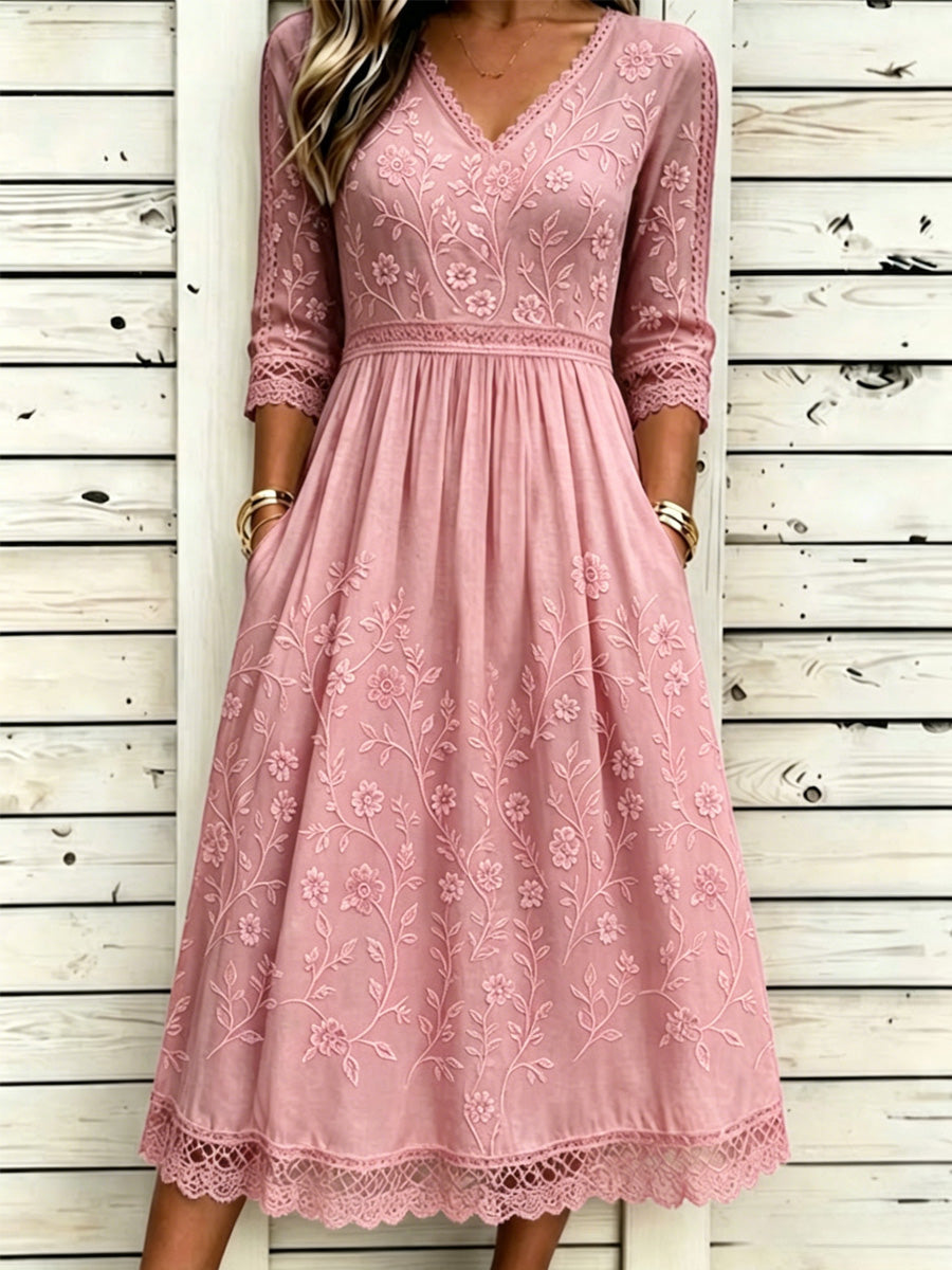 Women'S  Floral Printed Casual Dress