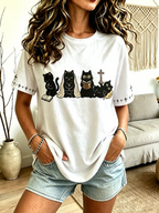 Women's _Faith_ Cat-Print Top