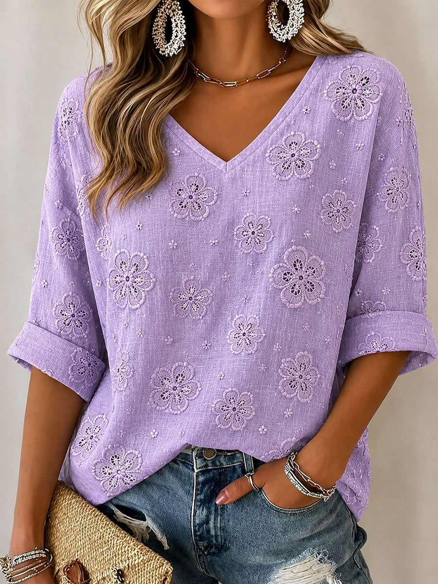Women's Casual Floral Print Top
