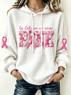 Women'S Casual Pink Style Hoodie