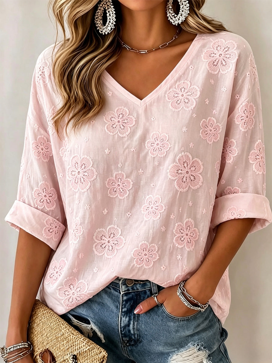 Women's Casual Floral Print Top