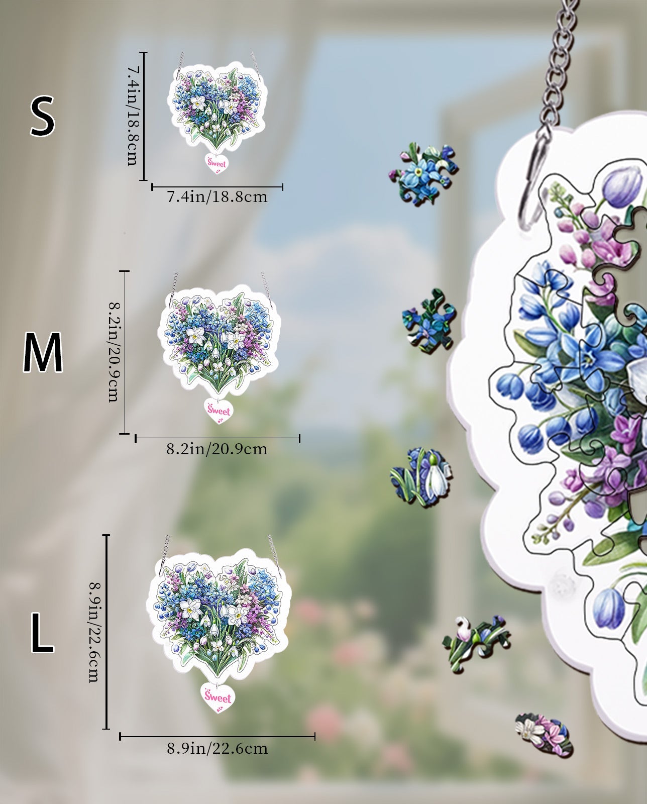 Acrylic Jigsaw Puzzle Suncatcher - Secret Words of Spring