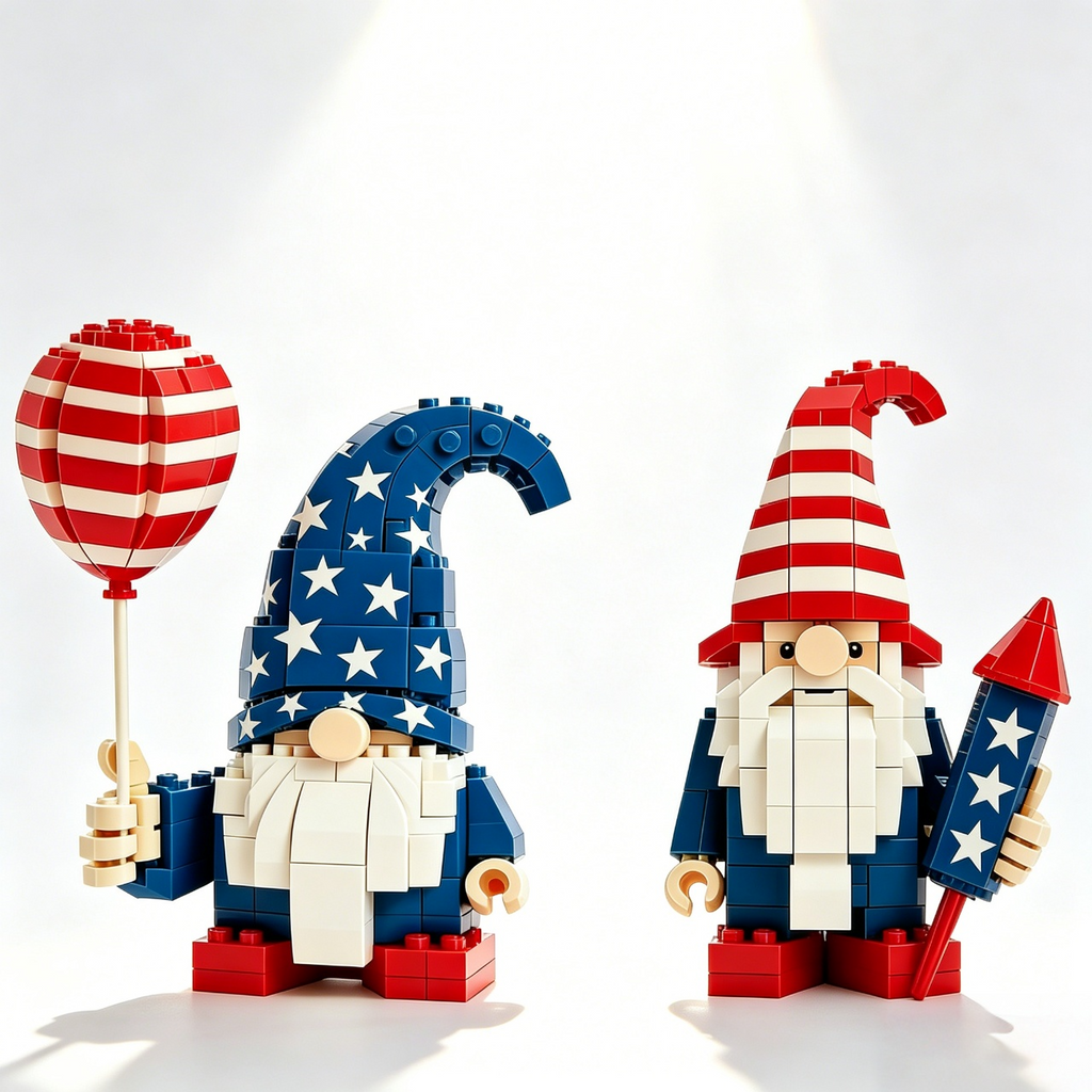America 250th Anniversary Commemorative Gnome Building Block Set