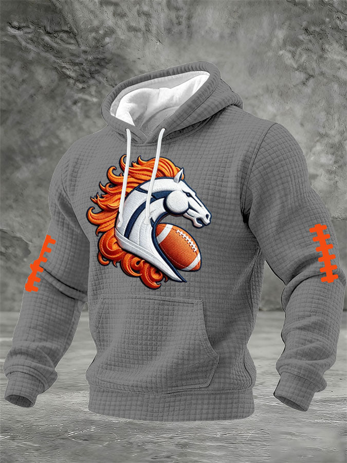 Men'S Football Printed Casual Hoodie