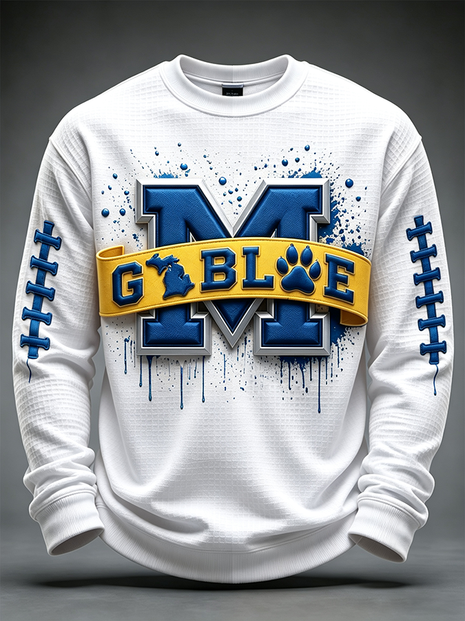 Men'S Rugby Printed Waffle T-Shirt