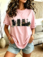 Women's _Faith_ Cat-Print Top