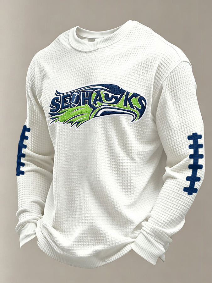 Men'S Football Printed Waffle T-Shirt