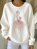 Women'S Pink Art Casual Texture Sportswear