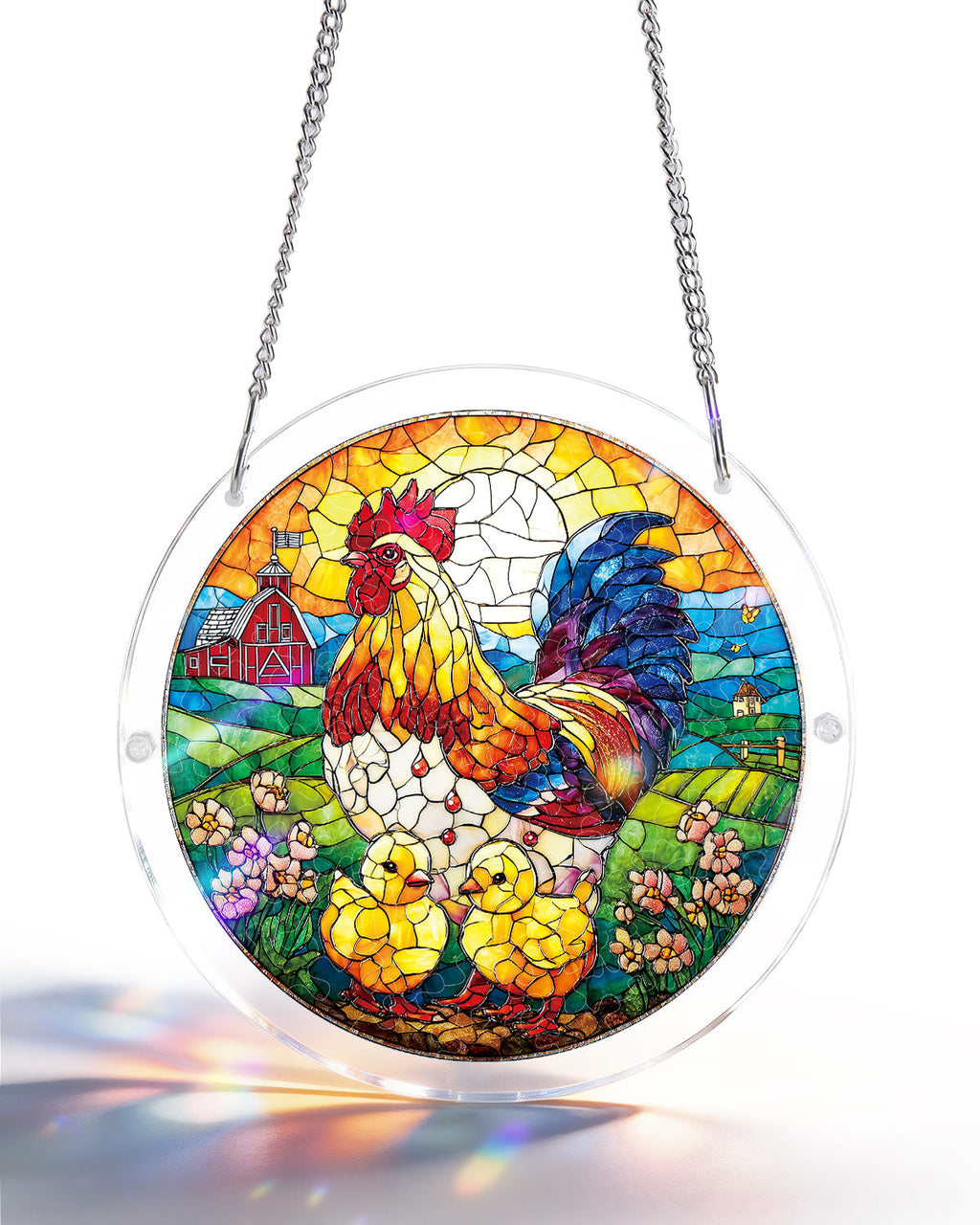 Acrylic Jigsaw Puzzle Suncatcher - Golden Dawn Rooster