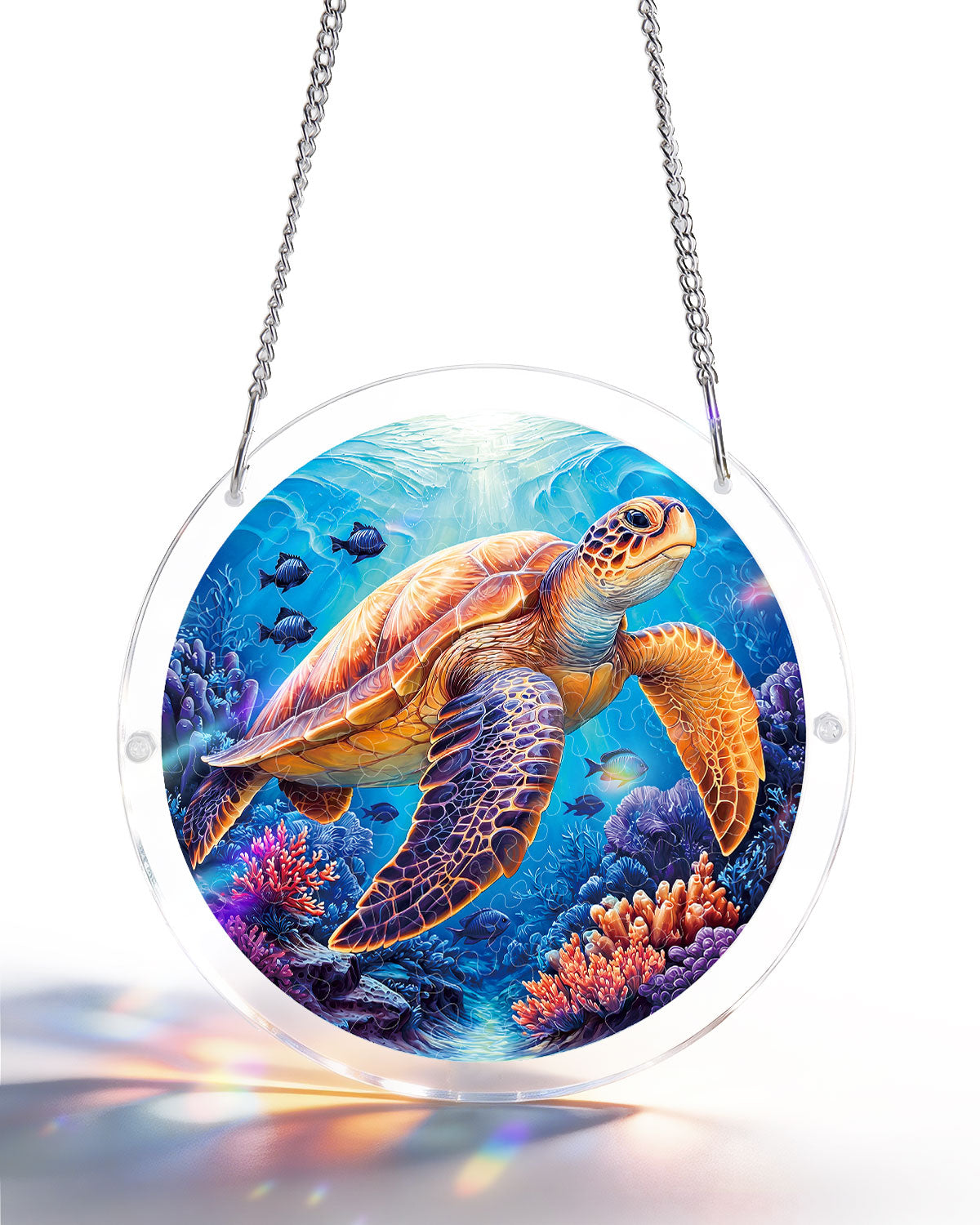 Acrylic Jigsaw Puzzle Suncatcher - Starsea Turtle