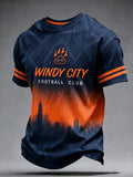 Men'S Football Fan Print Casual T-Shirt