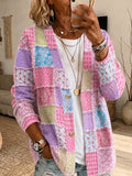 Women'S Floral Print Casual Cardigan