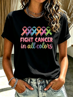 Women'S Casual All Cancer Fight T-Shirt