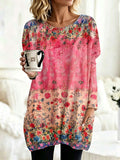 Women'S Floral Art Prints Printed Casual T-Shirt
