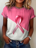 Women'S Breast cancer awareness Printed Casual T-Shirt