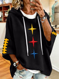 Women'S e Football Print Hoodie