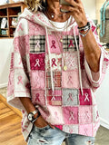 Women'S Vintage Ribbon Print Hoodie