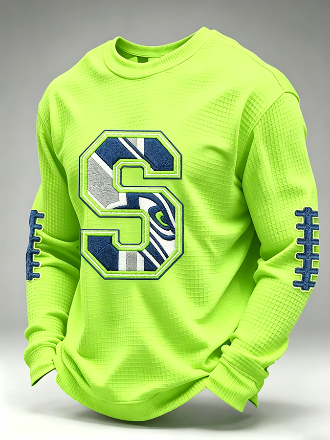 Men'S Retro Football Waffle T-Shirt