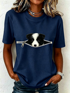 Women'S Paw Printed T-Shirt