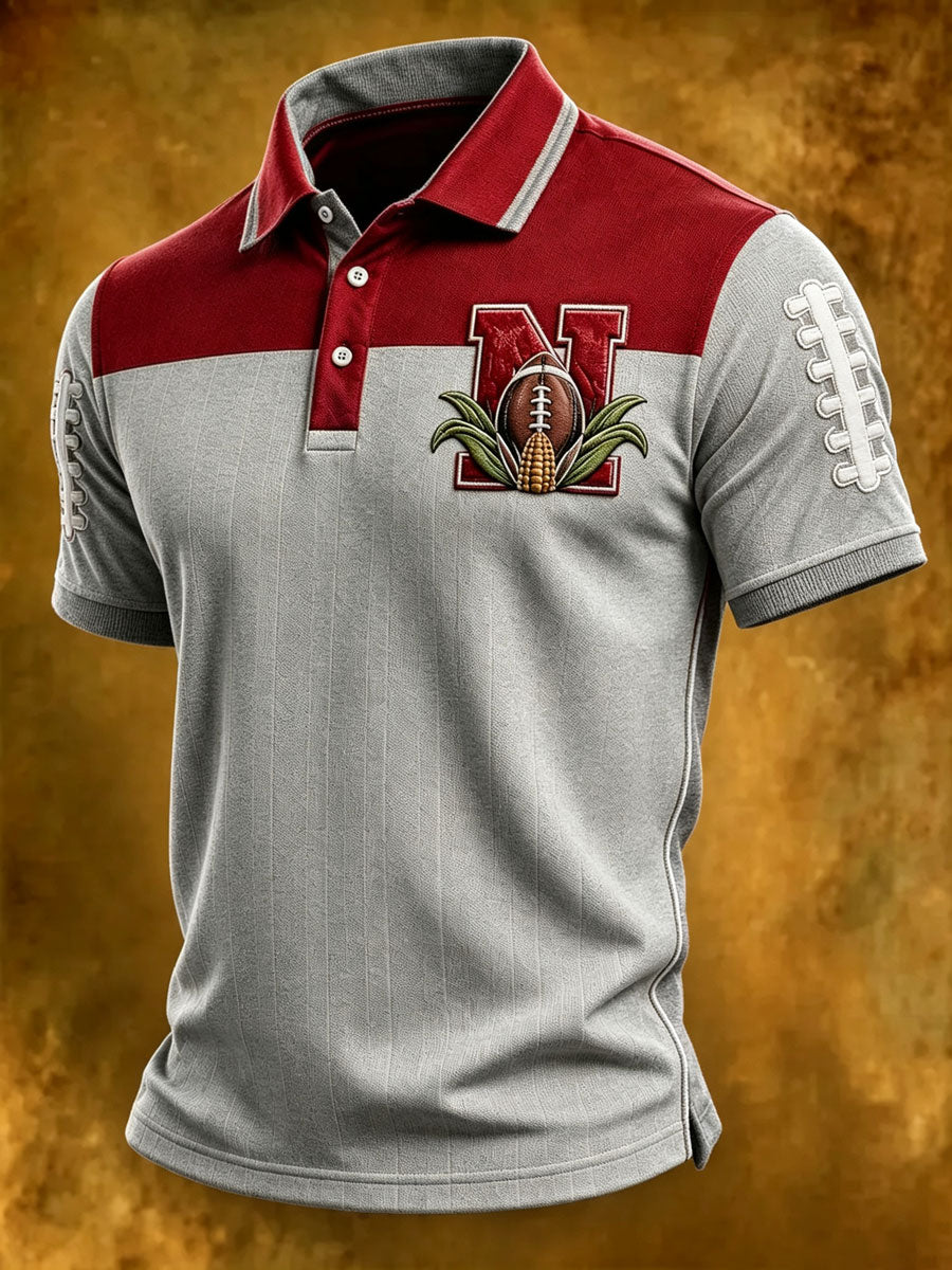 Men'S Football Fan Printed Polo Shirt