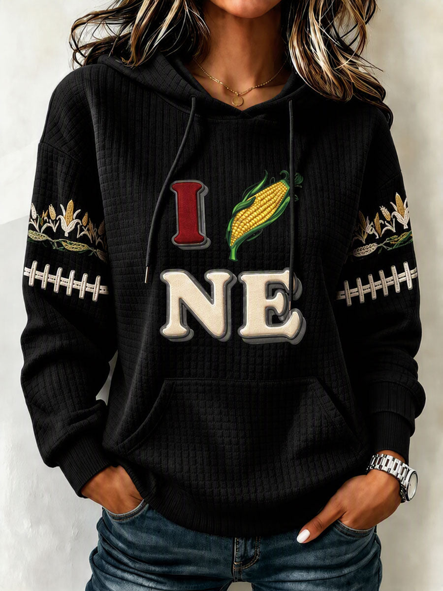 Women's Football Print Sweatshirt