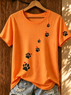 Women's Cat Claw Printed Casual T-Shirt