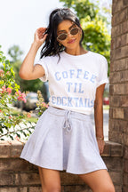 Where To Next Grey Knit Skort FINAL SALE