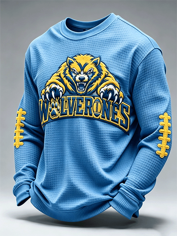 Men'S Football Enthusiast Sports Waffle Top