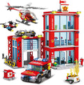 City Fire Station Building Block Set
