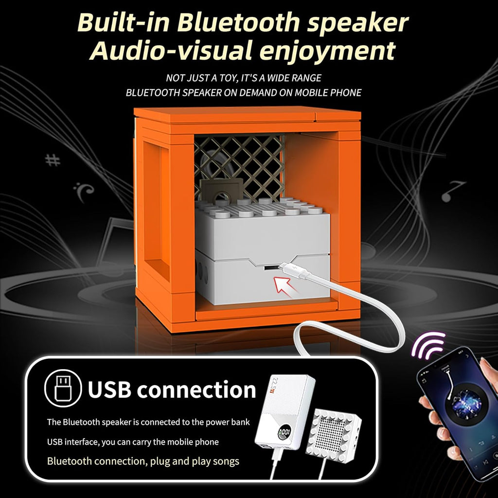 Guitar Music Interactive Building Set for Music Lovers,Reverb Amplifier & Authentic Accessories, Perfect Way to Rock Gift Giving.