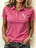 Women'S Breast Cancer Slogan Polo Shirt