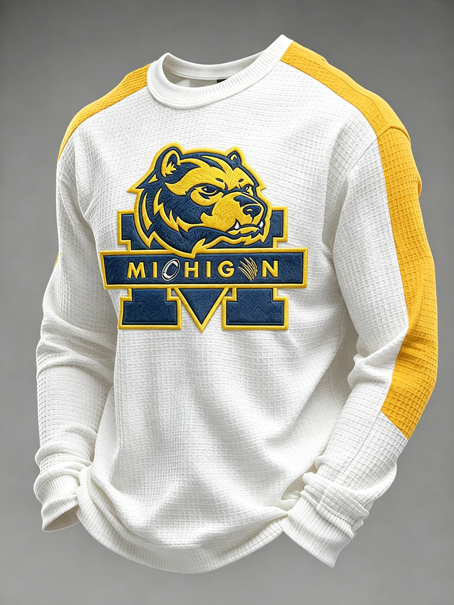 Men'S Football Enthusiast Sports Waffle Top