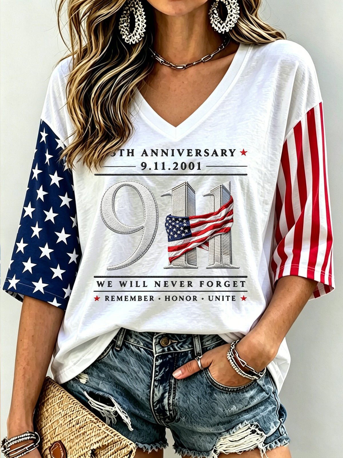 Women's 9/11 Memorial Graphic Top