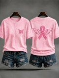 Women'S Animal Print Breast Cancer Prevention T-Shirt