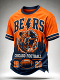 Men'S Football Fan Print Casual T-Shirt