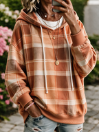 Women's Geometric Art Flower Hoodie